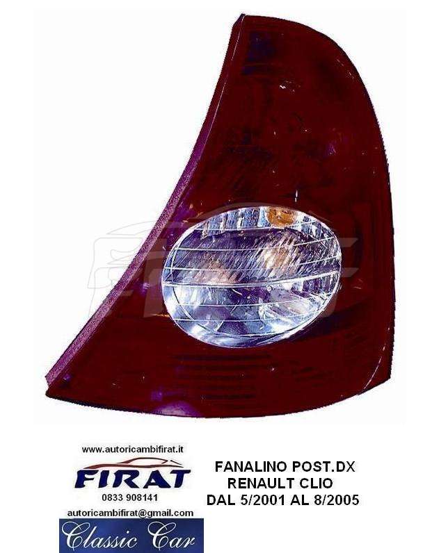 FANALINO RENAULT CLIO 01-05 POST.DX